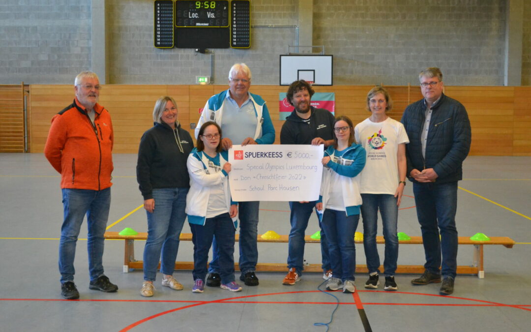 Schoul Parc Housen iwwerreecht 5000 Euro u Special Olympics Lëtzebuerg