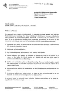 Notification de decision pour le dossier 107447 : Abattage d'un tilleul (no. 526) sur le CR324 entre Hosingen et Bockholtz (PR 12,00+351)