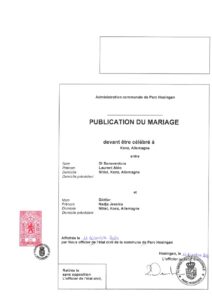 Avis de mariage Di Bonaventura-Göttler