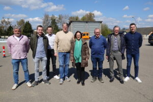 Mobilitéitsministesch Yuriko Backes war de Chantier vum Contournement Housen kucken