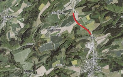 Ab 23. Mäerz 2026 a bis Mëtt 2028: Dräibunn (N7) gëtt tëscht Housen an dem Duerschterhaischen wéinst Bréckebauaarbechten op zwou Spuere verengt!