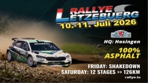 Rallye Lëtzebuerg, den 10. an 11. Juli 2026: Verschidde Weeër a Stroosse si gespaart!