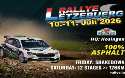 Rallye Lëtzebuerg, den 10. an 11. Juli 2026: Verschidde Weeër a Stroosse si gespaart!