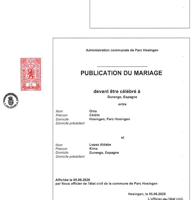 Avis au public – Mariage Oms-Lopes Aldabe