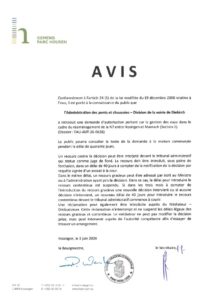 Avis au public - Demande d'autorisation portant sur la gestion des eaux dans le cadre du réaménagement de la N7 entre Hosingen et Marnach (section 2) (Administration des ponts et chaussées)