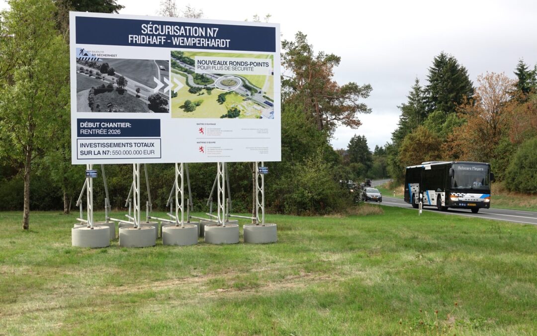 Ab Hierscht: Optakt vun de Securisatiounsaarbechten un der N7 um Deelstéck Houschent-Houschter Déckt