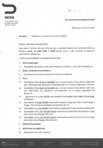 Avis au public - Réunion du comité du Siden, le 16 juillet 2026