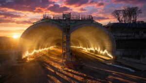 Schrëtt fir Schrëtt a Richtung Enn vum Tunnel: Loosst Iech an eisem Video iwwer de Chantier fir de Bau vum Houser Contournement féieren!