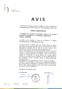 Avis au public - Demande d'autorisation relative à la cessation d'activités du stand de tir no. 2 à Hoscheid/Maarkebaach