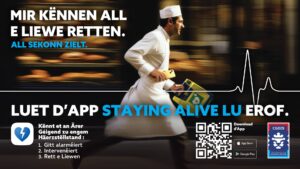 "Staying Alive": Lued Iech elo déi nei App vum CGDIS erof an hëlleft Liewe retten!