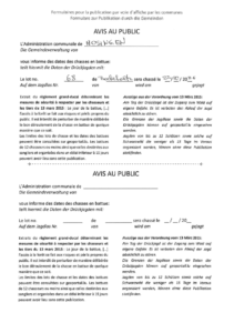 Avis au public - Chasse en battue lot 68 (22/10/2026)